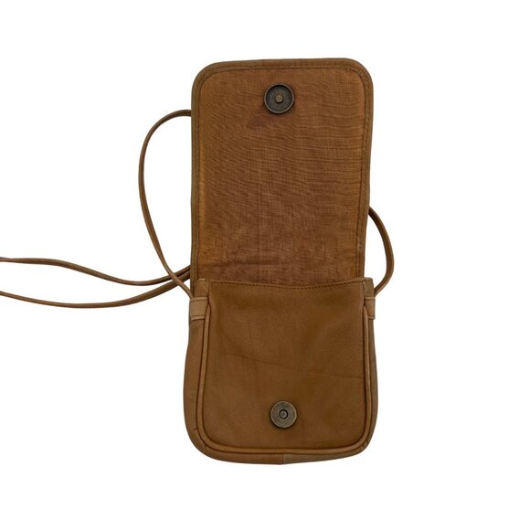 Small Tan Crossbody Bag With Magnetic Closure - Picture 2 of 5